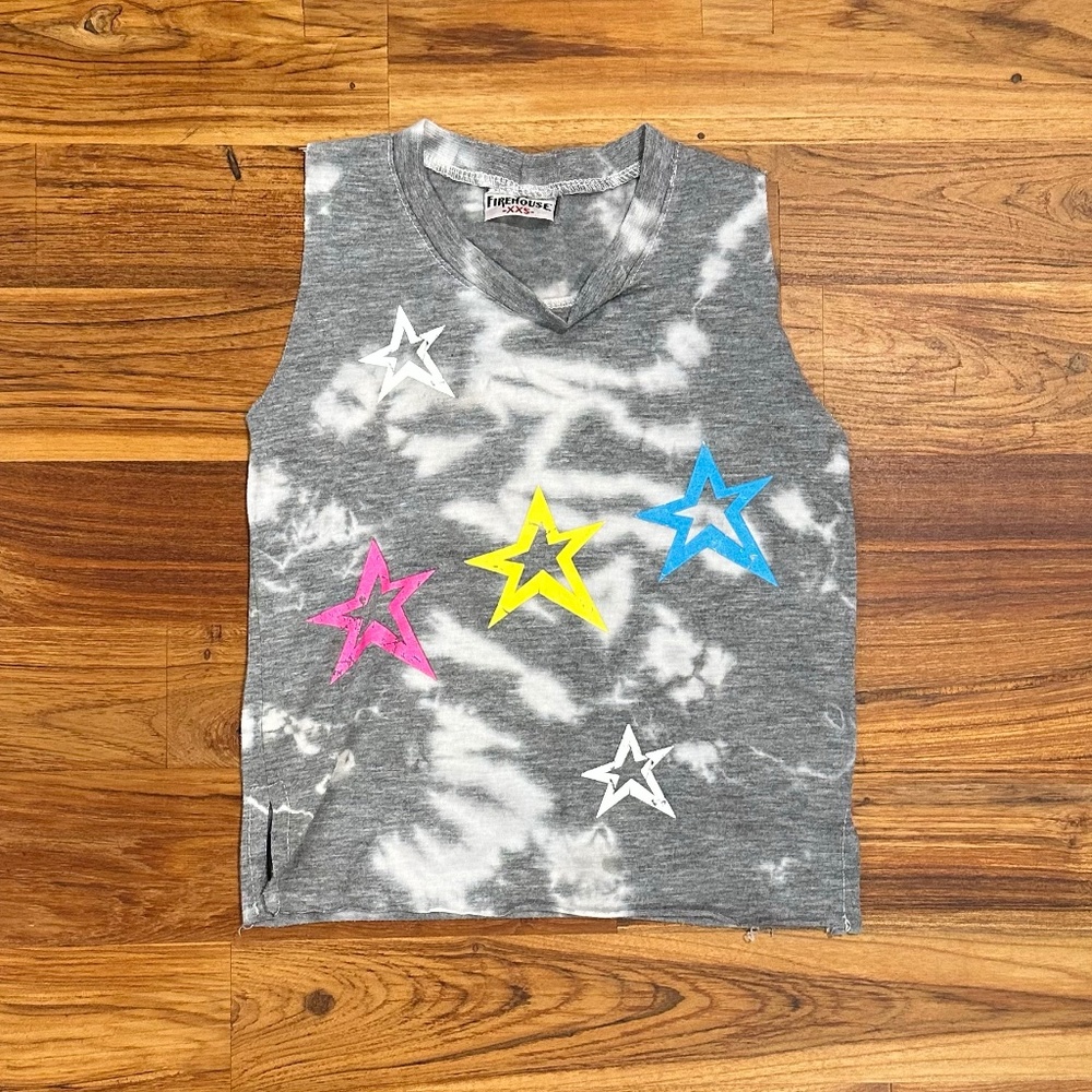 Kids Firehouse Tie Dye Star Muscle Tank Size XXS (5)